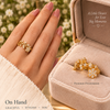 Golden Floral Vine Open Ring (Adjustable)