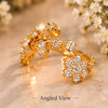 Golden Floral Vine Open Ring (Adjustable)