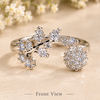 Silver Floral Vine Open Ring (Adjustable)