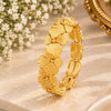 Golden Bloom Floral Cuff Bangle
