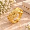 Golden Bloom Floral Cuff Bangle
