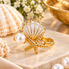 Ocean Pearl Seashell Ring (Adjustable)