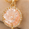 Floral Pearl Pendant Necklace