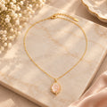 Floral Pearl Pendant Necklace