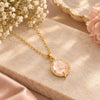 Floral Pearl Pendant Necklace