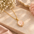 Floral Pearl Pendant Necklace