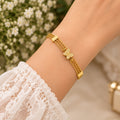Golden Butterfly Multi-Strand Bracelet