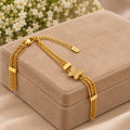Golden Butterfly Multi-Strand Bracelet