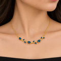 Royal Blue Sapphire Vine Necklace