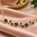 Royal Blue Sapphire Vine Necklace