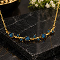 Royal Blue Sapphire Vine Necklace
