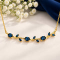 Royal Blue Sapphire Vine Necklace