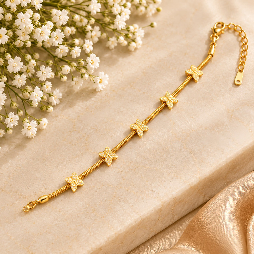 Golden Butterfly Elegance Bracelet
