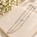 Elegant 3-in-1 Crystal Charm Bracelet Set
