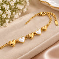 Golden Heart Charm Bracelet