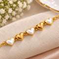 Golden Heart Charm Bracelet