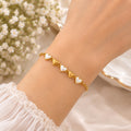 Golden Heart Charm Bracelet