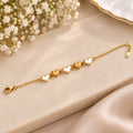 Golden Heart Charm Bracelet